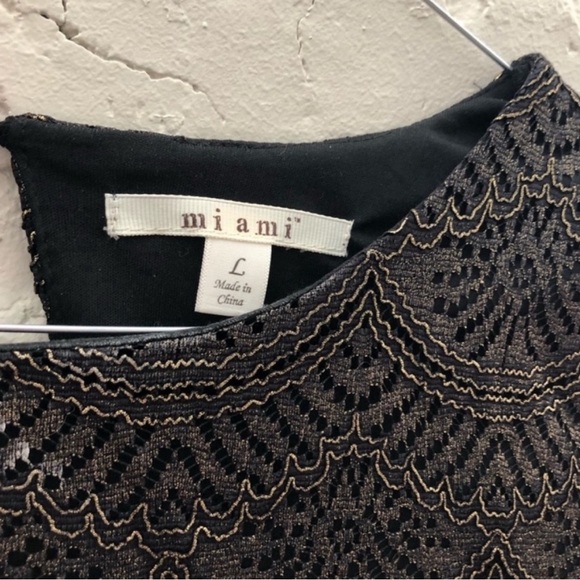 NWOT - Francesca's - Classic Black and Gold Dress - Size Large - Picture 4 of 7